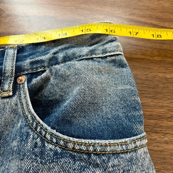 ❤️ Maison Margiela Women's Flared Jeans Distressed Blue Denim 29 - Picture 9 of 12